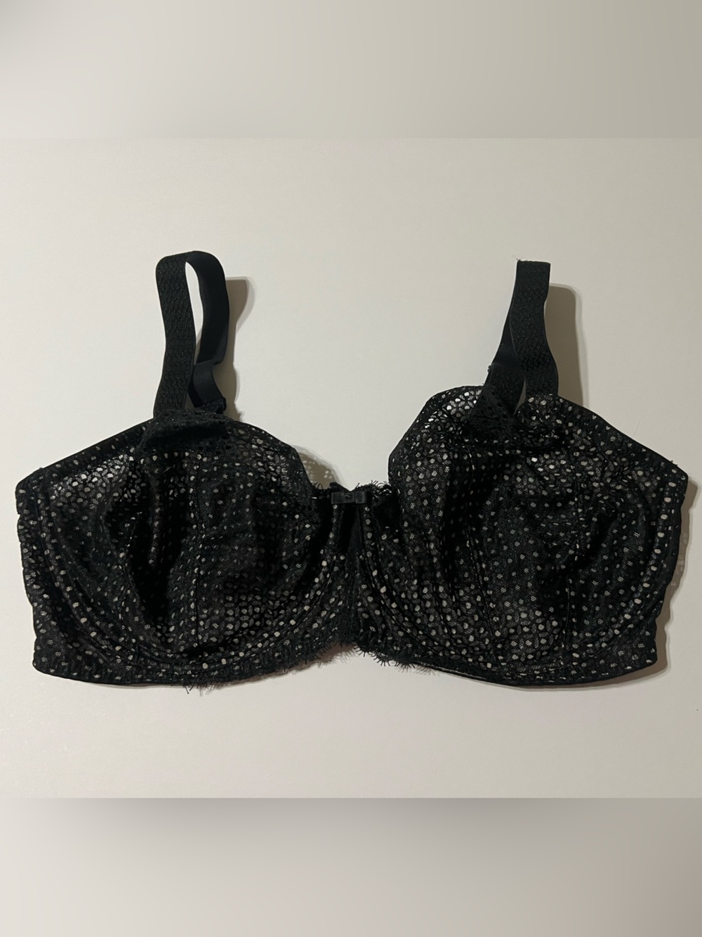 Paramour Black Lace Overlay Full Coverage Bra